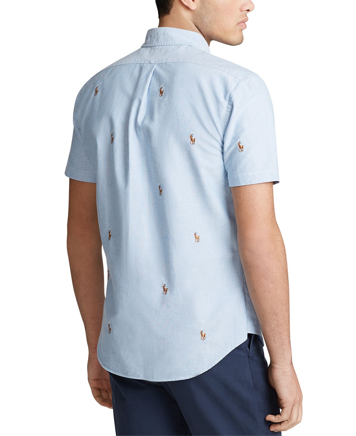 Polo Ralph Lauren Men's Allover Pony Short Sleeve Oxford Shirt Assorted Size Small