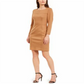 Anne Klein Women's Princess Seam Scuba Dress Brown Size 14