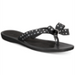 Guess Women's Tutu Rhinestone Thong Flip Flops BlackSize -7 M