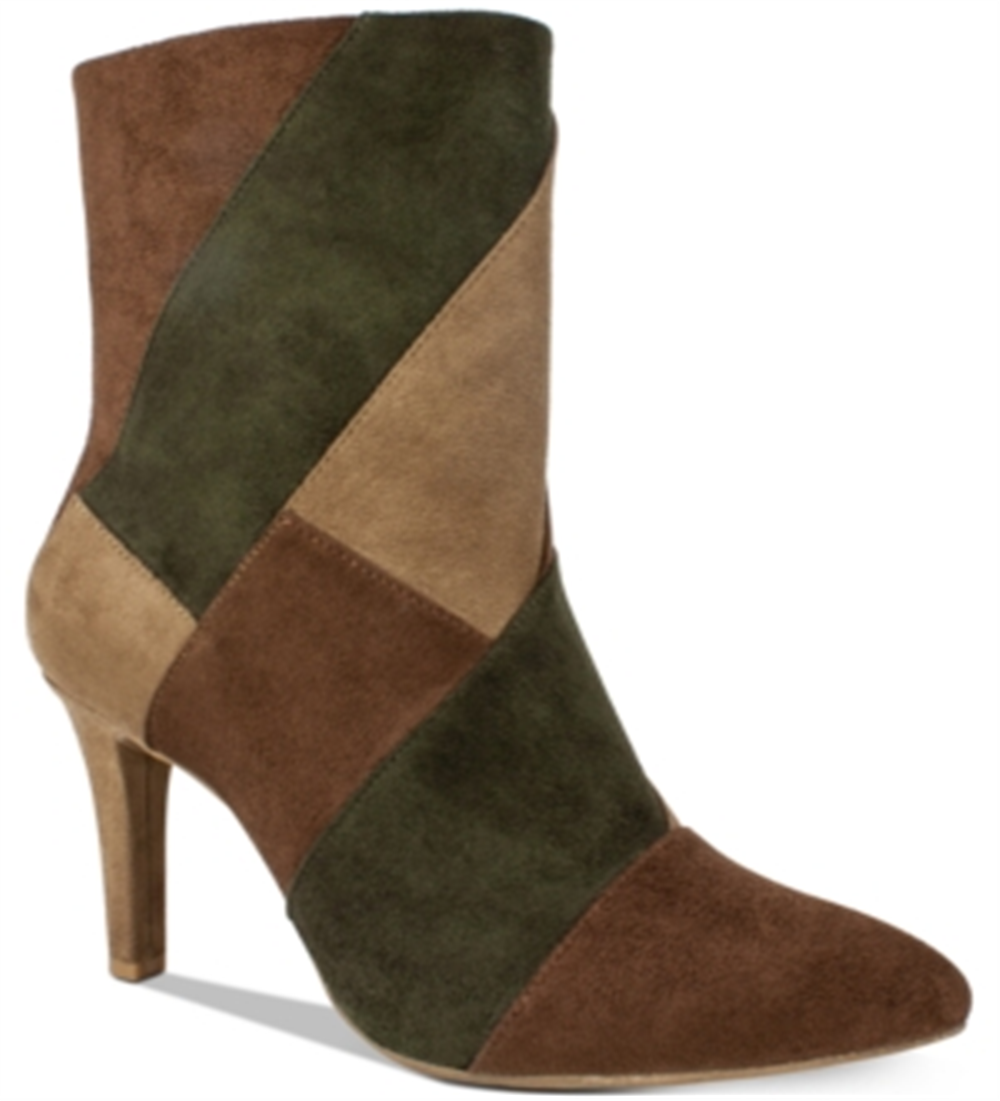 Rialto Women's Casilda Mixed Texture Boots Brown Size 10 M