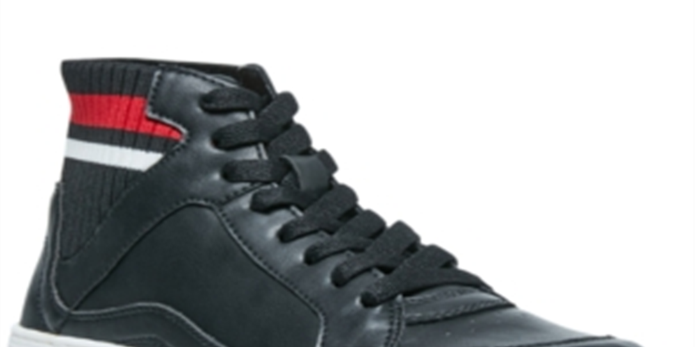 Madden Girl Women's Bilijo Varsity High Top Sneakers Black Size 6.5