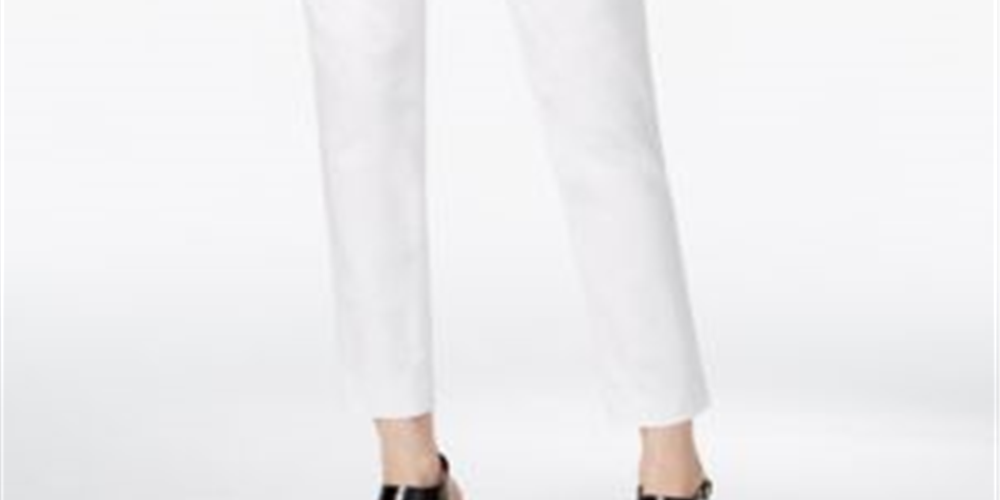 Michael Kors Women's Woven Flat Front Dress Pants White Size 2