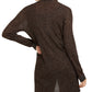 Alfani Women's Ribbed Metallic Cardigan Black Size X-Small