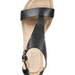 Kenneth Cole Reaction Women's Round Toe Wedge Buckle Gladiator Sandles Black Size 7.5 M