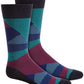 Perry Ellis Portfolio Men's Microfiber Geometric Dress Socks Blue Size Regular