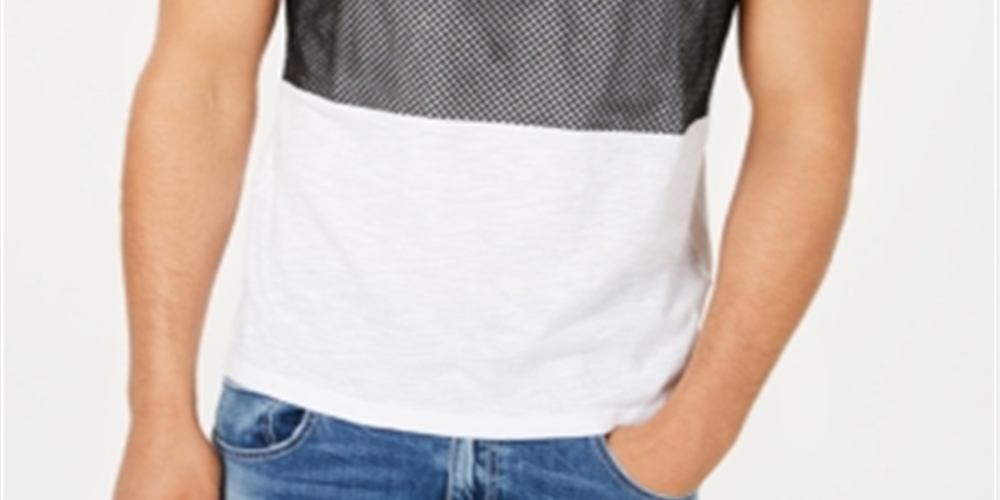 INC International Concepts Men's Mission Graphic Mesh T-Shirt White Size XX-Large
