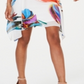 Robbie Bee Women's Printed Chiffon Trapeze Dress -White Size 10 P