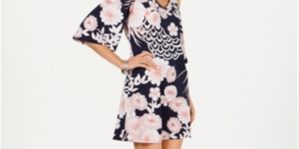 Connected Women's Floral Cold-Shoulder Dress Pink Size 10 P