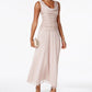 R & M Richards Women's Draped & Ruched Shimmer Gown Brown Size 14