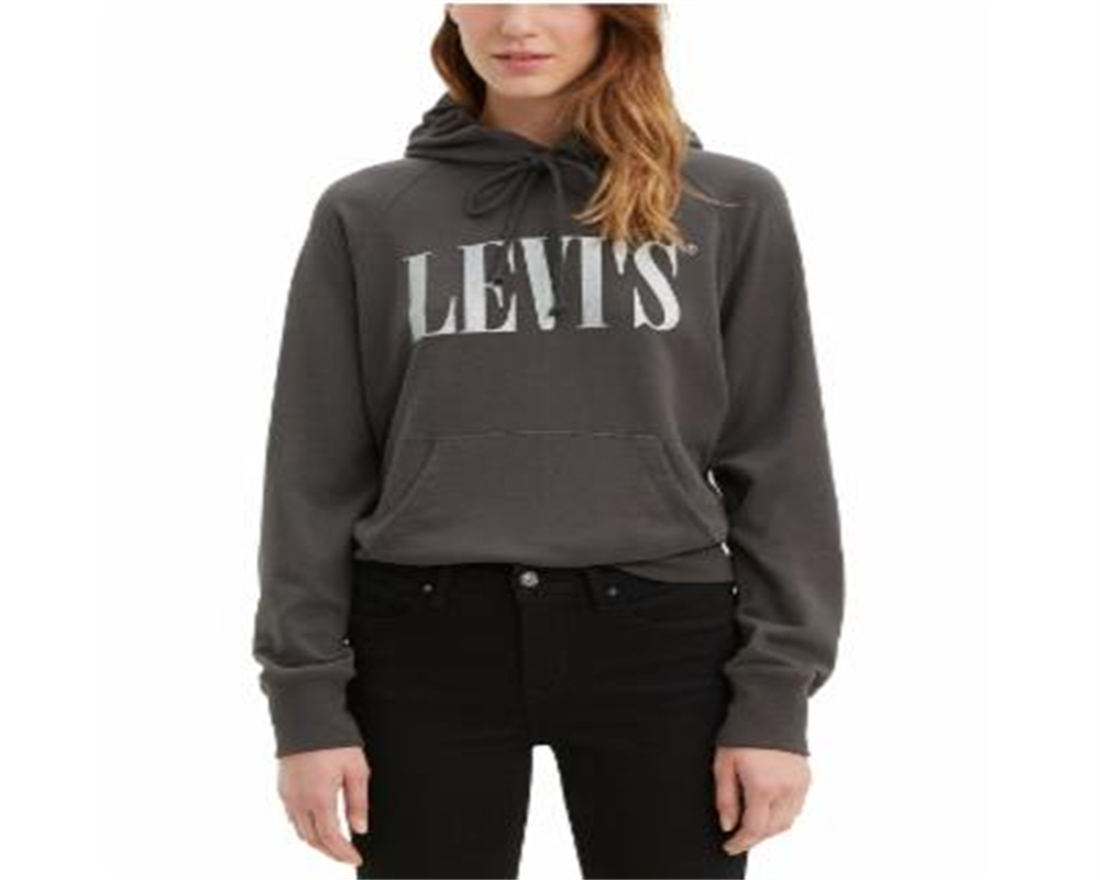 Levi's Women's Graphic Sport Hoodie Black Size X-Small