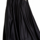 Blondie Nites Junior's Embroidered Front Corset Back Ball Gown Black Size 9
