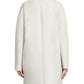 DKNY Women's Cold Weather Winter Long Coat White Size Medium