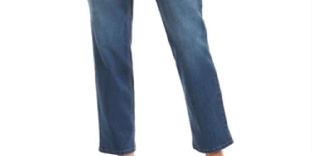 Style & Co Women's Ella Straight Jeans Blue Size Petite Small