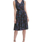 Tommy Hilfiger Women's Belted Embroidered Fit & Flare Dress Black Size 6