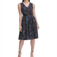 Tommy Hilfiger Women's Belted Embroidered Fit & Flare Dress Black Size 6