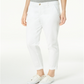 Maison Jules Women's Pocketed Zippered Straight Leg Pants White Size 2