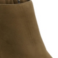 Aqua College Women's Waterproof Back Pull Tab Comfort Zipper Accent Nancy Round Toe Block Heel Zip up Leather Booties Green Size 8.5 M
