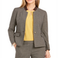 Kasper Women's Houndstooth Print Blazer Brown Size 10 Petite