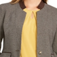Kasper Women's Houndstooth Print Blazer Brown Size 10 Petite