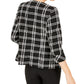 Kasper Women's Plaid Wear to Work Jacket Black Size 16