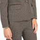 Kasper Women's Houndstooth Print Blazer Brown Size 4 Petite