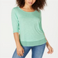 Style & Co Women's Chiffon Hem Top Blue Size Medium
