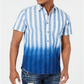 American Rag Men's Cotton Striped Button Down Shirt Blue Size Large