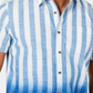 American Rag Men's Cotton Striped Button Down Shirt Blue Size Large