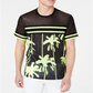 INC International Concepts Men's Summer Time Printed Mesh Casual Shirt Black Size XXX-Large