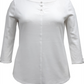 Karen Scott Women's Cotton Triple Keyhole Top White Size Small
