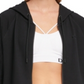DKNY Women's Logo French Terry Zip Hoodie Black Size Small