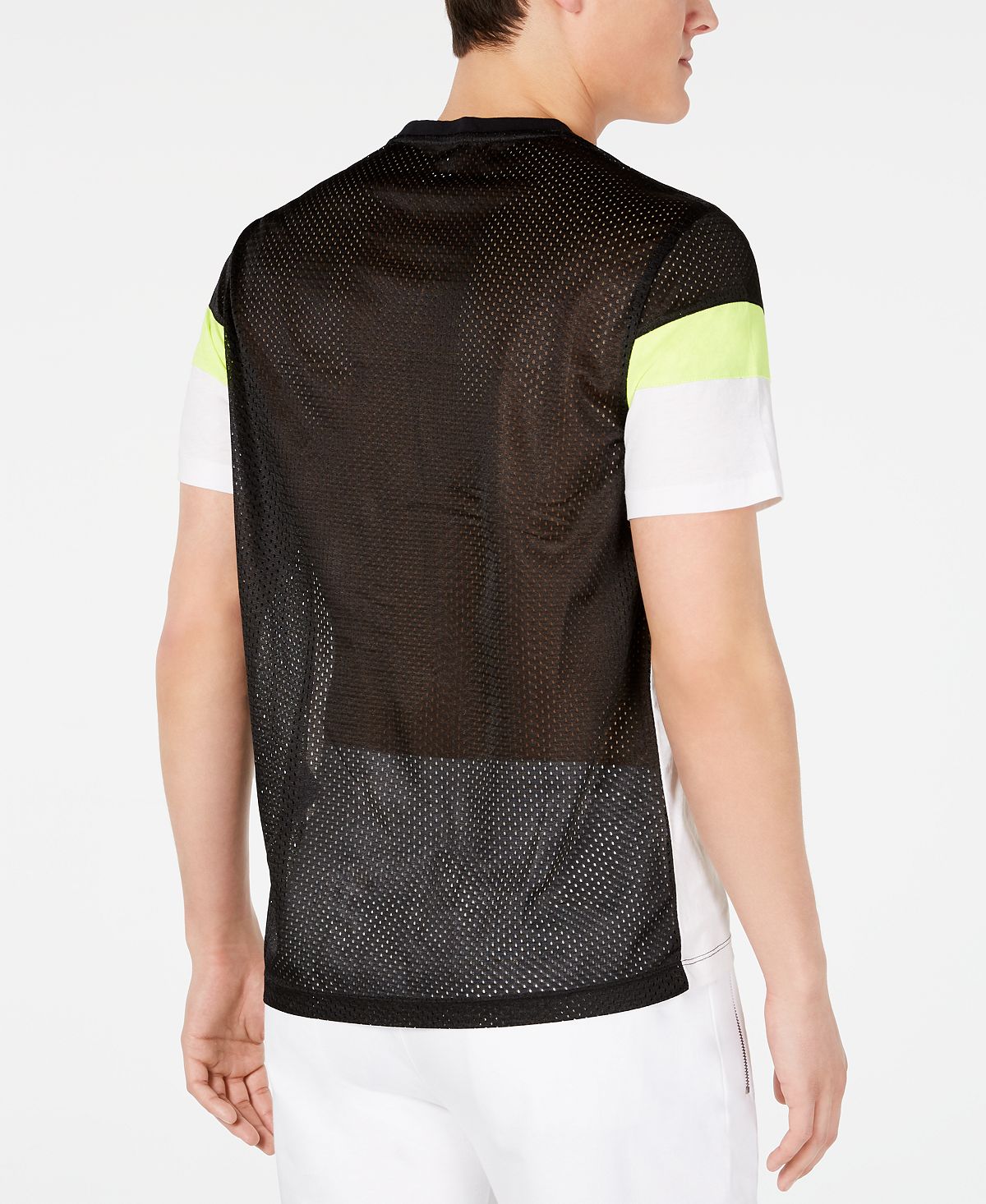 INC International Concepts Men's Sleep Walker Mesh Faux Leather T-Shirt Black Size XX-Large