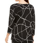 Alfani Women's Printed Ruched Top Black Size Small