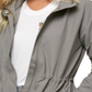 O'Neill Women's Gayle Hooded Water Resistant Windbreaker Jacket Gray Size X-Small