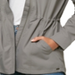 O'Neill Women's Gayle Hooded Water Resistant Windbreaker Jacket Gray Size X-Small