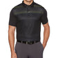 Pga Tour Men's Geo Print Polo Black Size Medium