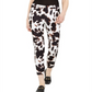 Calvin Klein Women's X Fit Cow Print Slim Ankle Pants Black Size 4
