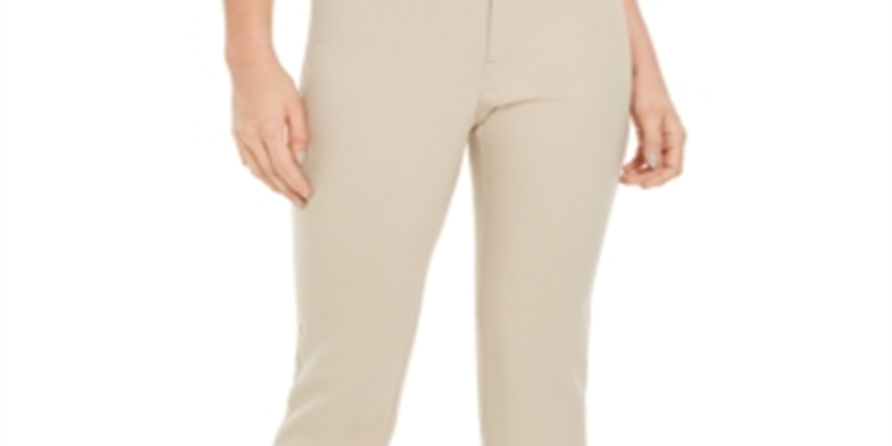 Charter Club Women's Straight Leg Relaxed Dress Pants Brown Size 10