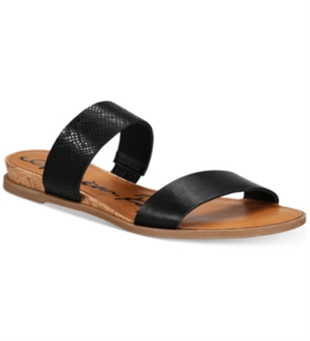 American Rag Women's Easten Flat Two Strap Sandals Black Size 10 M
