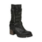 Carlos By Carlo Santana Women's Harness Detail Lug Sole Studded Georgina Round Toe Block Heel Boots Black Size 6 M