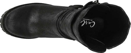 Carlos By Carlo Santana Women's Harness Detail Lug Sole Studded Georgina Round Toe Block Heel Boots Black Size 6 M