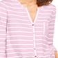 Style & Co Women's Printed Tie Front Top Pink Size Medium