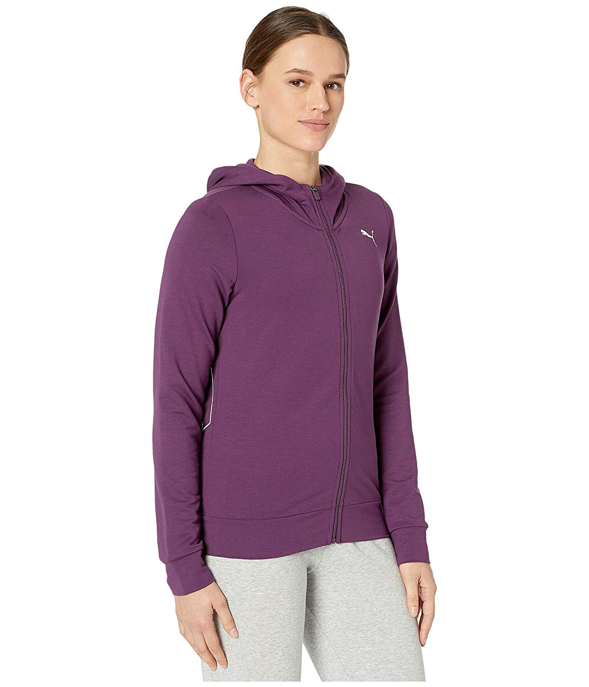 Puma Women's Modern Sport Full Zip Hoodie Sweatshirt Purple Size X-Small