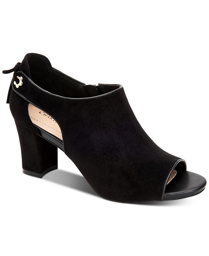 Charter Club Women's Hirah Peep Toe Classic Pumps Black Size 7.5