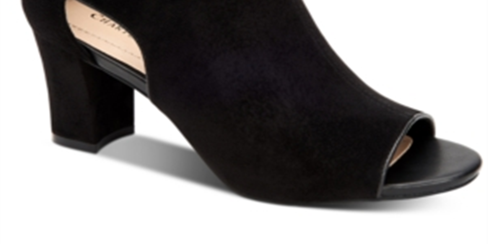 Charter Club Women's Hirah Peep Toe Classic Pumps Black Size 7.5