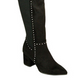Seven Dials Women's Nicki Fabric Pointed Toe Over Knee Fashion Boot Black Size 6.0