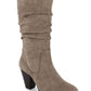 Esprit Women's Oliana Faux Leather Slouchy Mid Calf Boots Brown Size 9.5