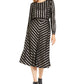 Alfani Women's Metallic Striped Crewneck Knit Top Black Size X-Small