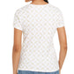 Karen Scott Women's Glitter Printed Top -White Size L