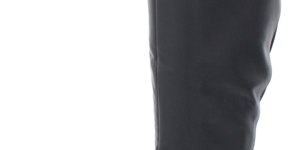 Karen Scott Women's Ulee Faux Leather Knee High Riding Boots Black Size 8M